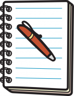 notepad with pen illustration